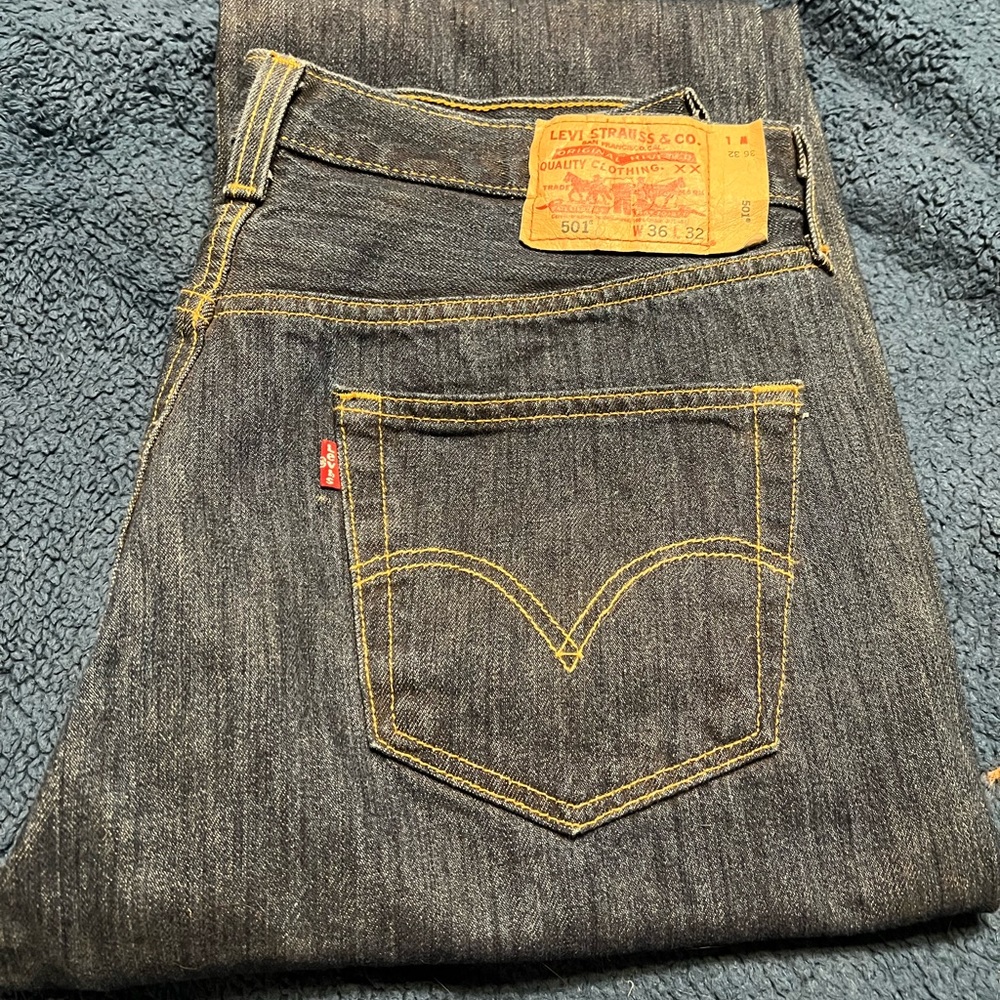 Levis 501 Ted tag Button up Denim Jeans